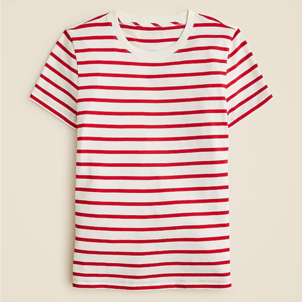 NWOT women’s J Crew Vintage jersey classic-fit crewneck T-shirt in stripe XS